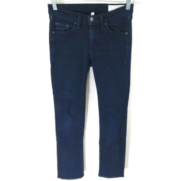 Rag & Bone Skinny Capri Coal Faded Black - Picture 1 of 4